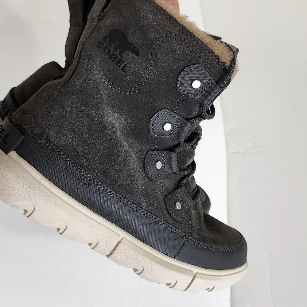 Sorel waterproof explorer 2 joan boot womens size 7 grill/fawn color - Picture 8 of 16